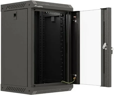 Kasë RACK LANBERG 10" 9U 300x300mm, e zezë, dyer xhami - 4