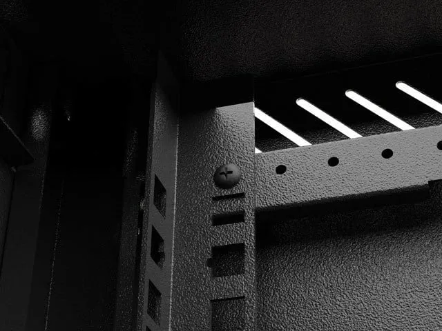 Kasë RACK LANBERG 10" 9U 300x300mm, e zezë, dyer xhami - 8
