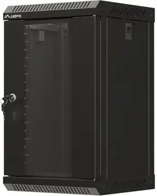 Kasë RACK LANBERG 10" 9U 300x300mm, e zezë, dyer xhami