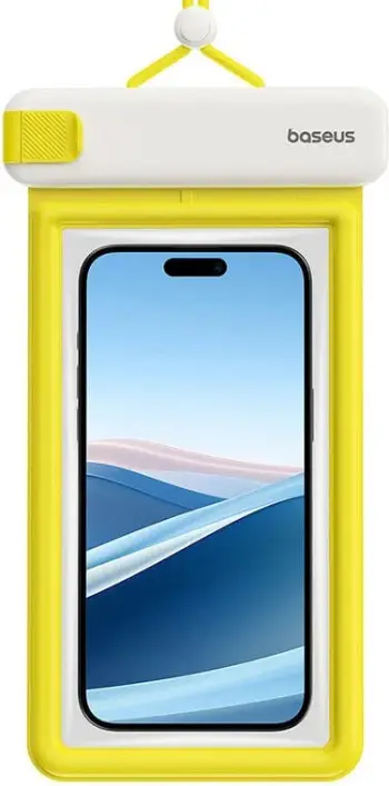 Këse uji për telefon Baseus Deepdive, IPX8, 4 shtresa mbylljeje, e verdhë
