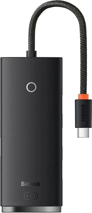 Kasë USB-C Baseus OS-Lite WKQX080101, 4 porta USB 3.0, 25cm, e zezë - 1