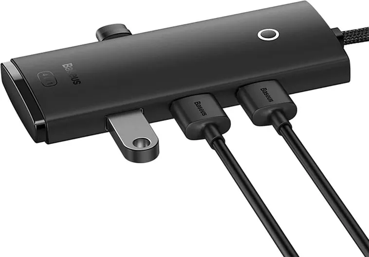Kasë USB-C Baseus OS-Lite WKQX080101, 4 porta USB 3.0, 25cm, e zezë - 3