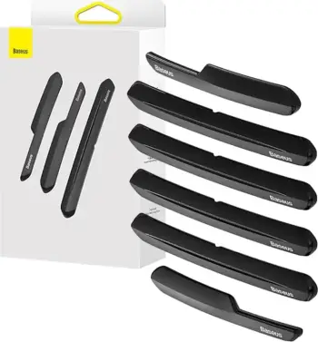Set mbrojtës bumper për makinë Baseus T-Space, 6 copë, e zezë