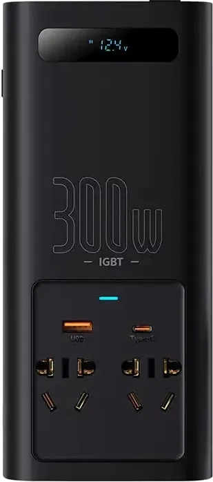 Inverter energjie për veturë Baseus CGNB0101, 300W, 220V, e zezë - 2