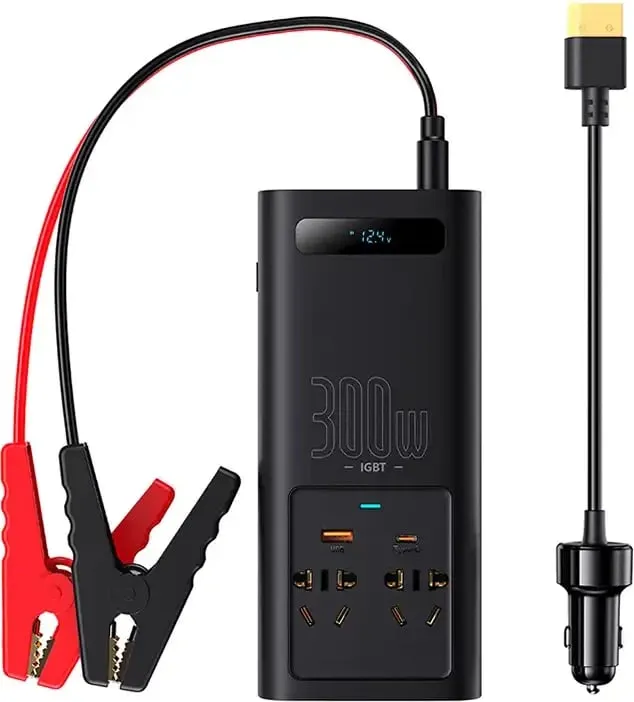 Inverter energjie për veturë Baseus CGNB0101, 300W, 220V, e zezë - 6