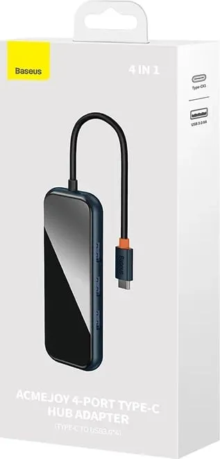 Adapter Baseus WKJZ010513 4-në-1, USB-C në 4xUSB 3.0, Gri e errët - 7