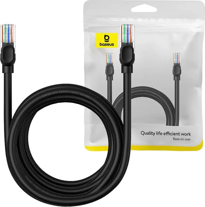 Kabllo rrjeti Baseus CAT5, 5m, e zezë - 1