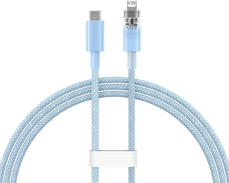 Kabllo karikimi i shpejtë Baseus Explorer, USB në Lightning, 1m, Blu - 3