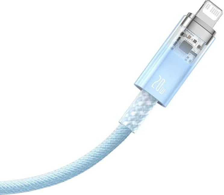 Kabllo karikimi i shpejtë Baseus Explorer, USB në Lightning, 1m, Blu - 4