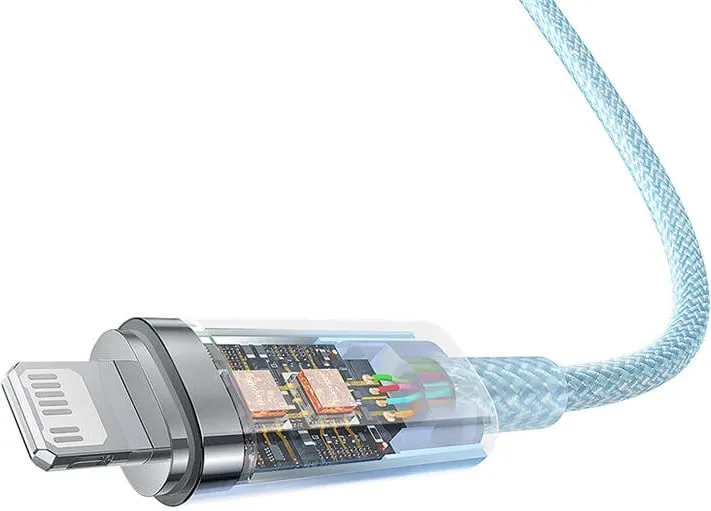 Kabllo karikimi i shpejtë Baseus Explorer, USB në Lightning, 1m, Blu - 6
