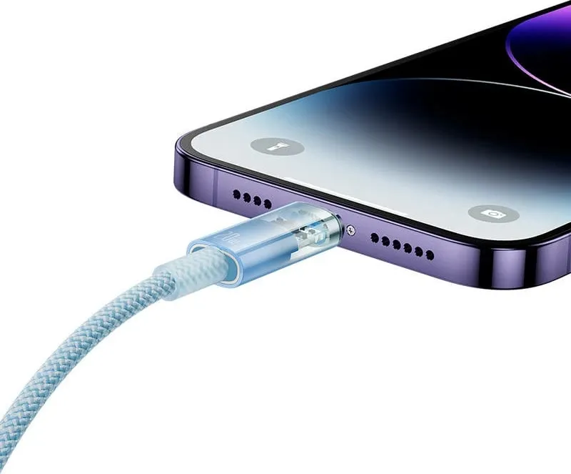 Kabllo karikimi i shpejtë Baseus Explorer, USB në Lightning, 1m, Blu - 8
