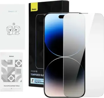 Mbështjellës xhami privatësie Baseus për iPhone 14 Pro Max, 2 copa, me set pastrimi dhe mjet instalimi