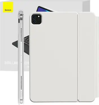 Mbështjellës me tastierë Baseus Brilliance për iPad Pro 12.9" (2018/2020/2021), e bardhë