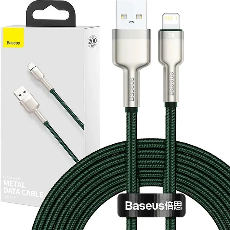 Kabllo USB në Lightning Baseus CALJK-B06, 2m, e gjelbër - 1