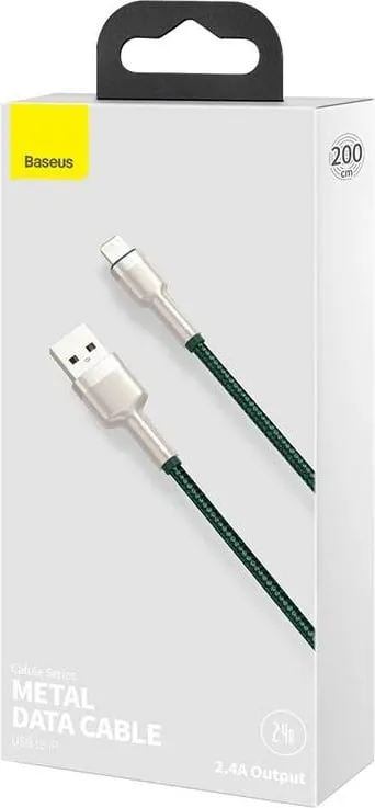 Kabllo USB në Lightning Baseus CALJK-B06, 2m, e gjelbër - 6
