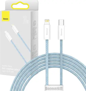 Kabllo USB-C në Lightning Baseus Dynamic Series CALD000103, 2m, 20W, kaltër