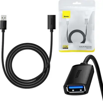 Kabllo zgjatues USB 3.0 Baseus AirJoy Series, 1.5m, e zezë