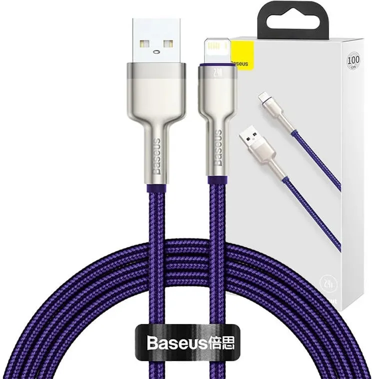 Kabllo USB në Lightning Baseus CALJK-A05, 1m, vjollcë - 7