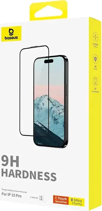 Mbështjellës xhami i temperuar Baseus Diamond 0.3mm për iPhone 15 Pro - 4
