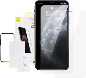 Mbrojtës xhami Baseus SGBL060302 për iPhone XS Max / 11 Pro Max, 0.3mm, 2 copë, i tejdukshëm