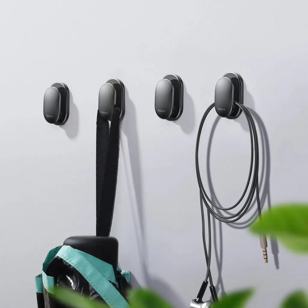 Mbajtës Baseus Small Shell ACGGBK-01, set 4 copë, i zi - 4