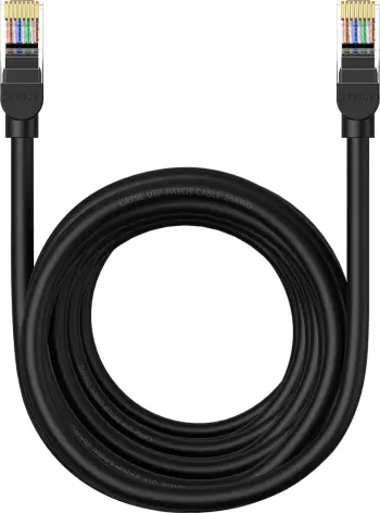 Kabllo rrjeti Baseus Ethernet CAT5, 8m, 1000Mbps, e zezë