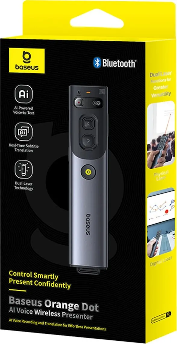 Lazer pointer Baseus Orange Dot BS-OH065 me AI dhe përkthim automatik, Gri - 5
