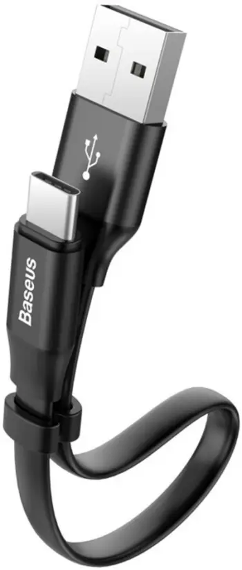 Kabllo Baseus Nimble CATMBJ-01, USB në USB-C, 0.23m, e zezë