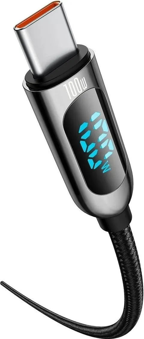 Kabllo USB-C në USB-C Baseus CATWJ-01, 1m, 100W, e zezë - 3