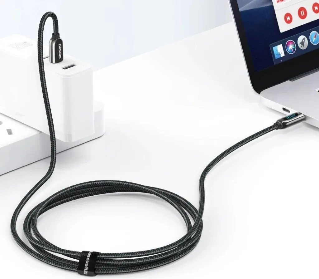 Kabllo USB-C në USB-C Baseus CATWJ-01, 1m, 100W, e zezë - 7