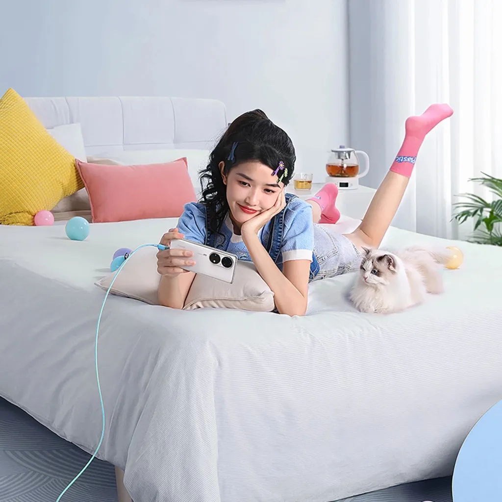 Kabllo USB-C në USB-C Baseus Explorer 2m, 100W, Sensor temperature, Blu - 7