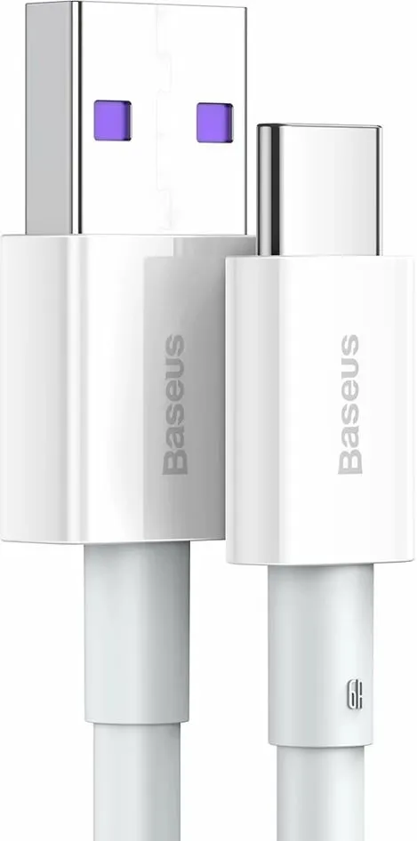 Kabllo Baseus USB-A – USB-C, 1m, e bardhë - 2