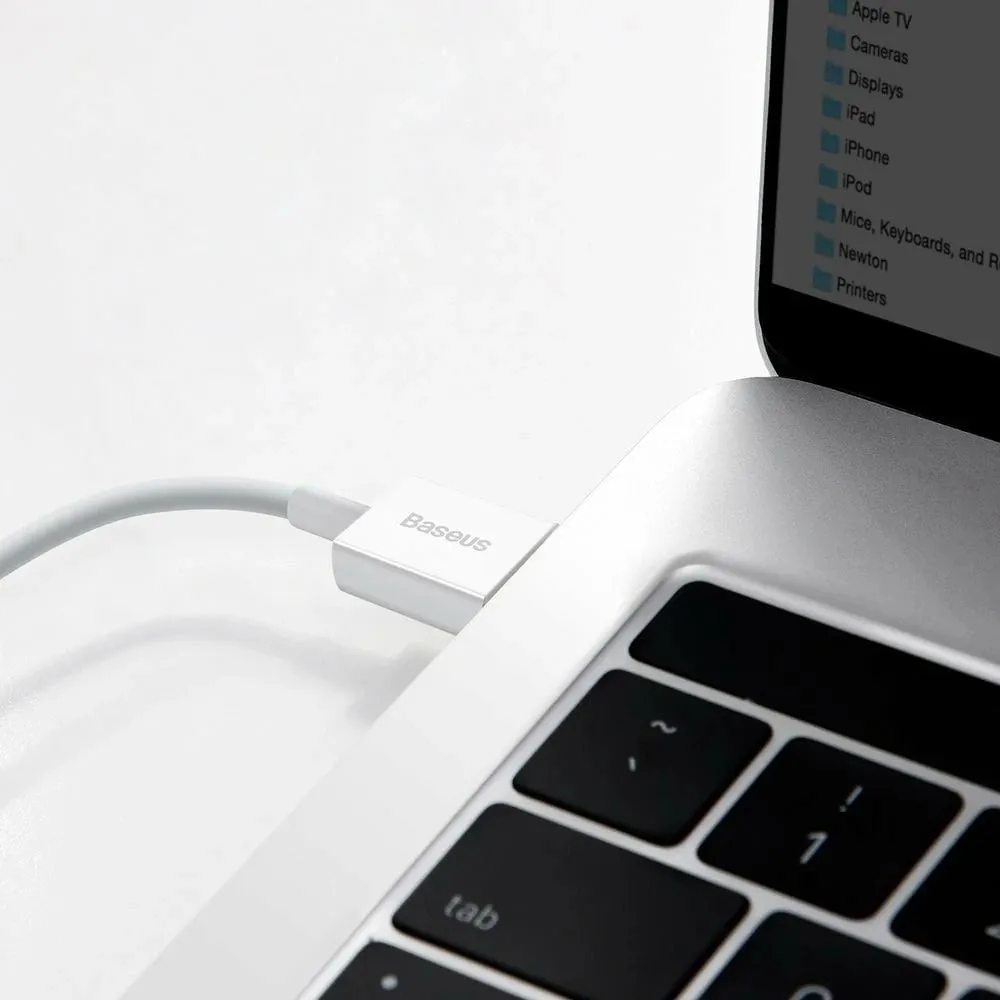 Kabllo Baseus USB-A – USB-C, 1m, e bardhë - 6