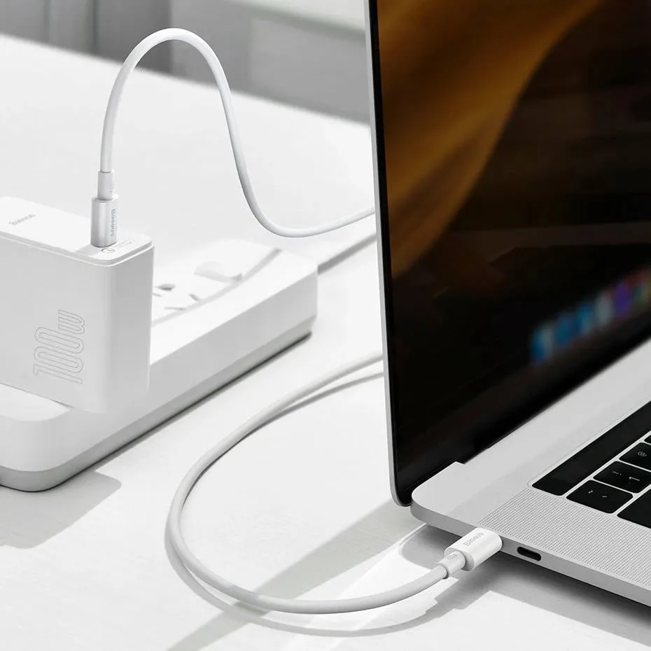 Kabllo USB-C në USB-C Baseus CATYS-C02, 2m, 100W, e bardhë - 9
