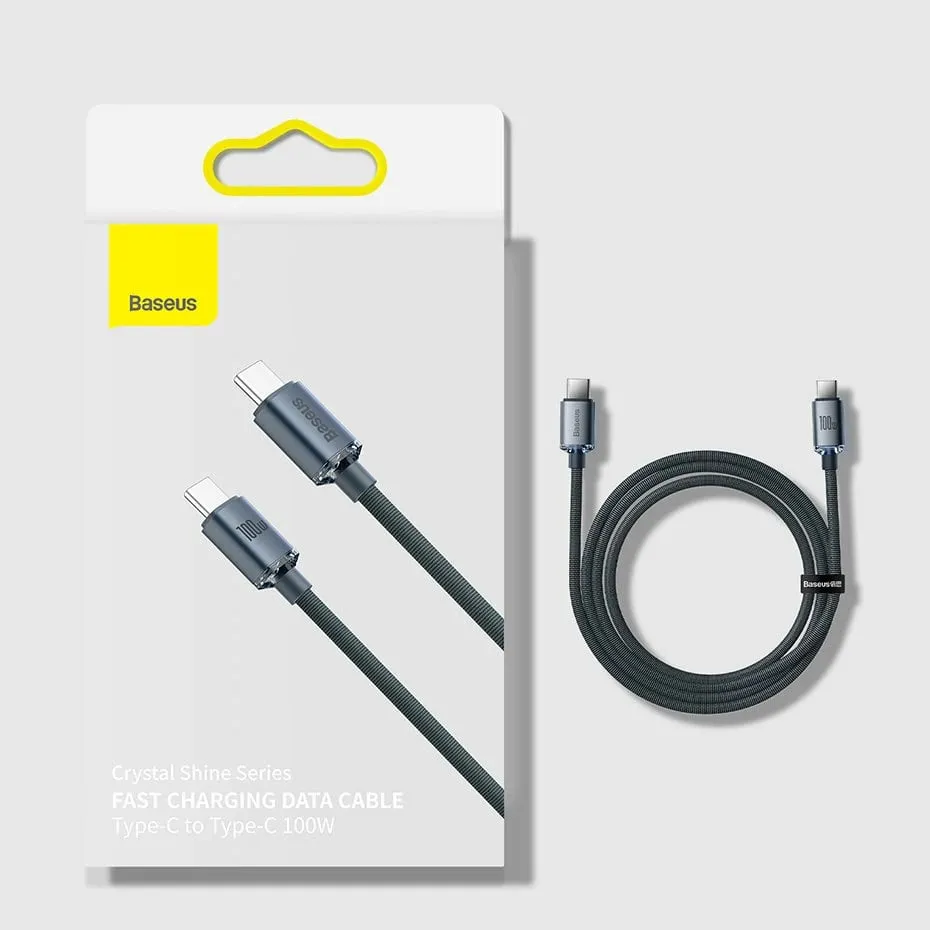 Kabllo USB-C në USB-C Baseus CAJY000701, 1.2m, 100W, Vjollcë - 7