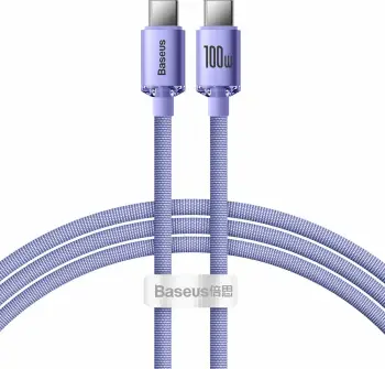 Kabllo USB-C në USB-C Baseus CAJY000701, 1.2m, 100W, Vjollcë