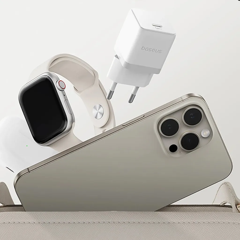 Karikues muri Baseus Palm 1C, 20W, me kabllo USB-C 1m, Bardhë - 7