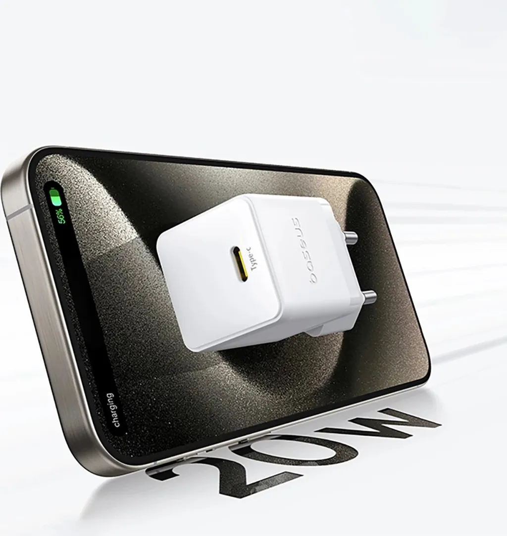 Karikues muri Baseus Palm 1C, 20W, me kabllo USB-C 1m, Bardhë - 8