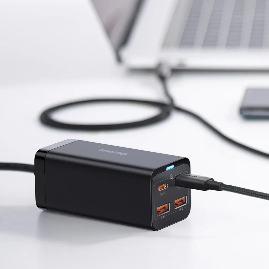 Karikues universal Baseus GaN3 Pro, 100W, 2x USB-C, 2x USB-A, i zi - 11
