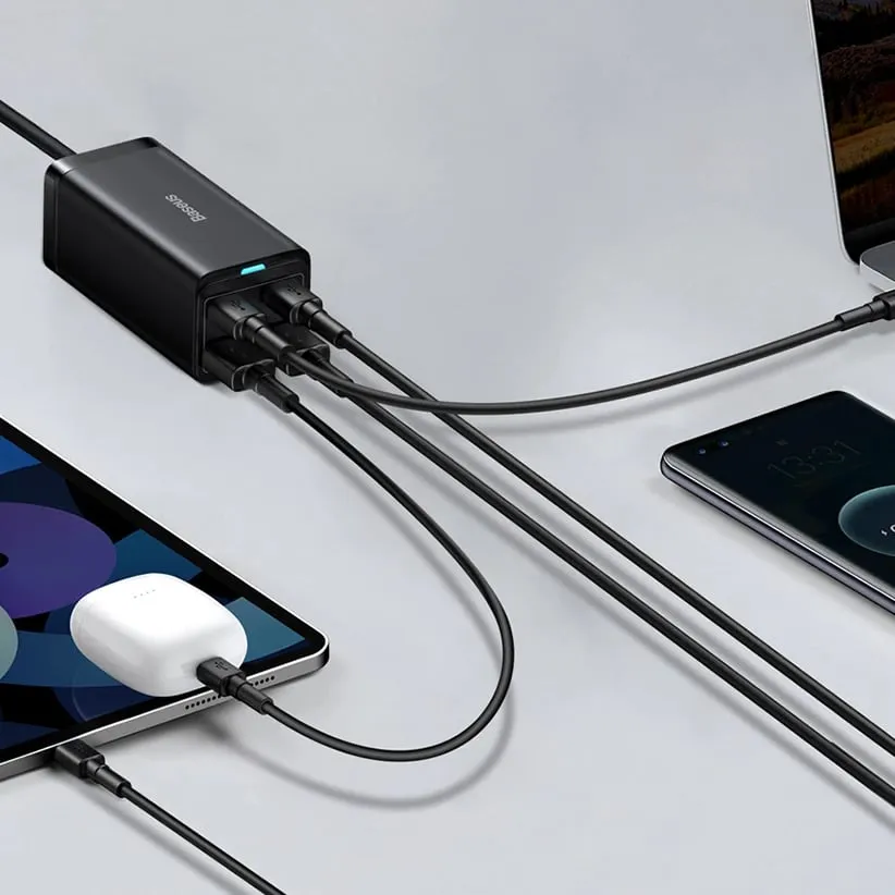 Karikues universal Baseus GaN3 Pro, 100W, 2x USB-C, 2x USB-A, i zi - 13