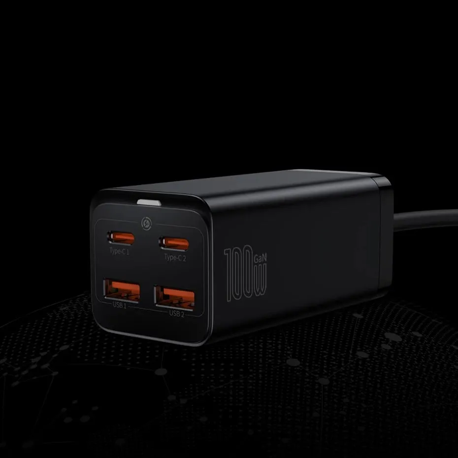 Karikues universal Baseus GaN3 Pro, 100W, 2x USB-C, 2x USB-A, i zi - 17