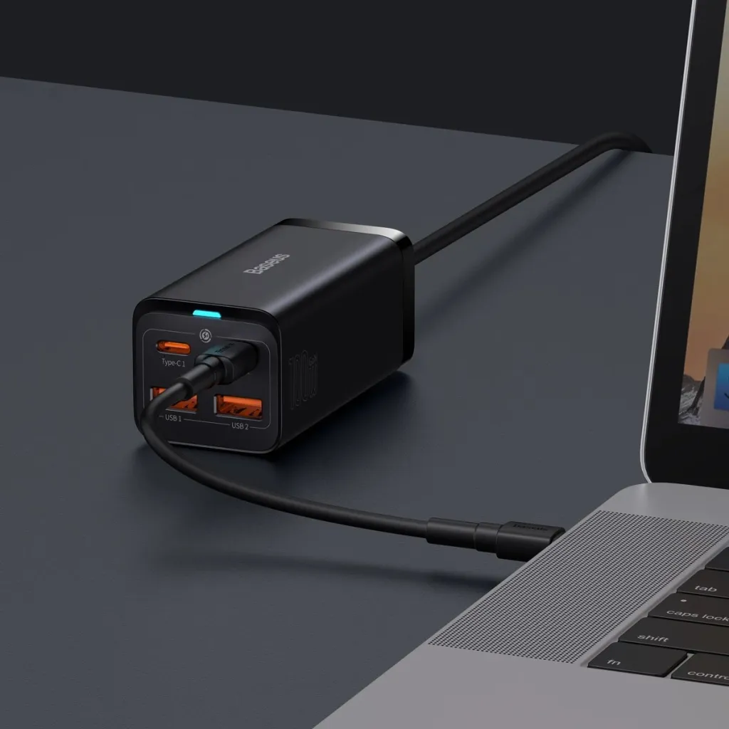 Karikues universal Baseus GaN3 Pro, 100W, 2x USB-C, 2x USB-A, i zi - 9