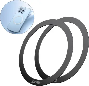 Unazë magnetike Baseus Halo MagSafe, 55mm, set 2 copë, e zezë