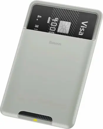 Mbështjellës për karta Baseus ACKD-B0G për celular, silikoni, Gri