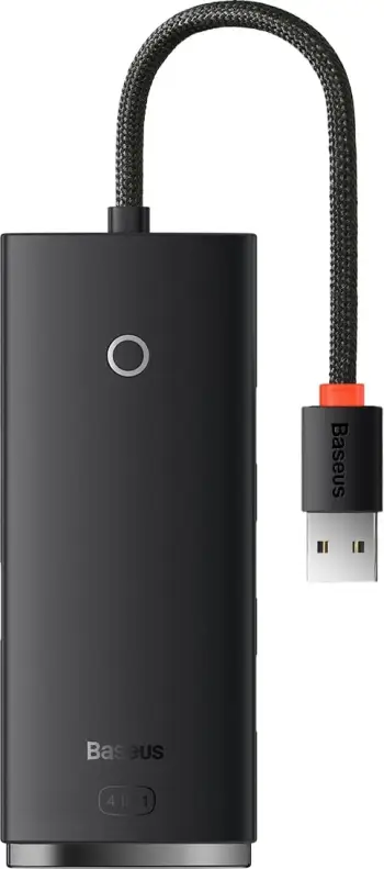 HUB Baseus Lite Series WKQX030001, 4x USB-A 3.0, 0.25m, zi