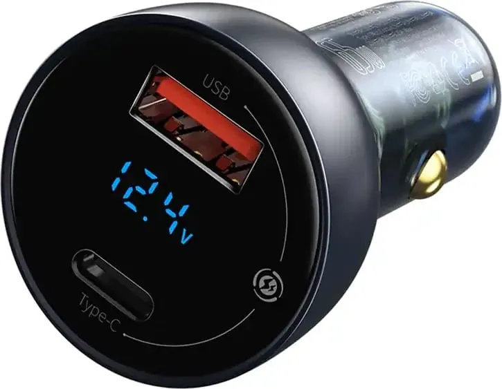 Karikues veture Baseus Particular Digital Display, 65W, USB + USB-C, Gri - 2