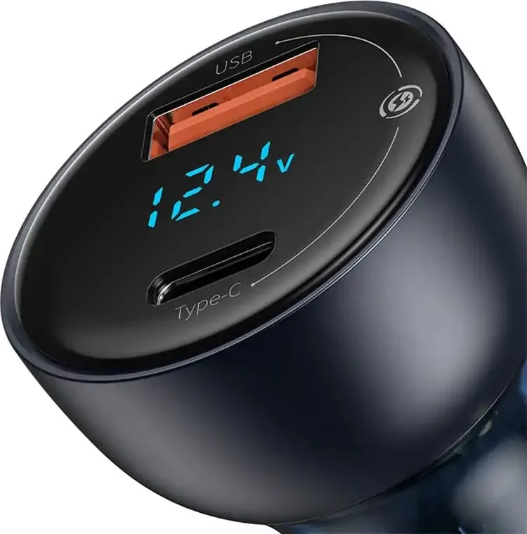 Karikues veture Baseus Particular Digital Display, 65W, USB + USB-C, Gri - 3