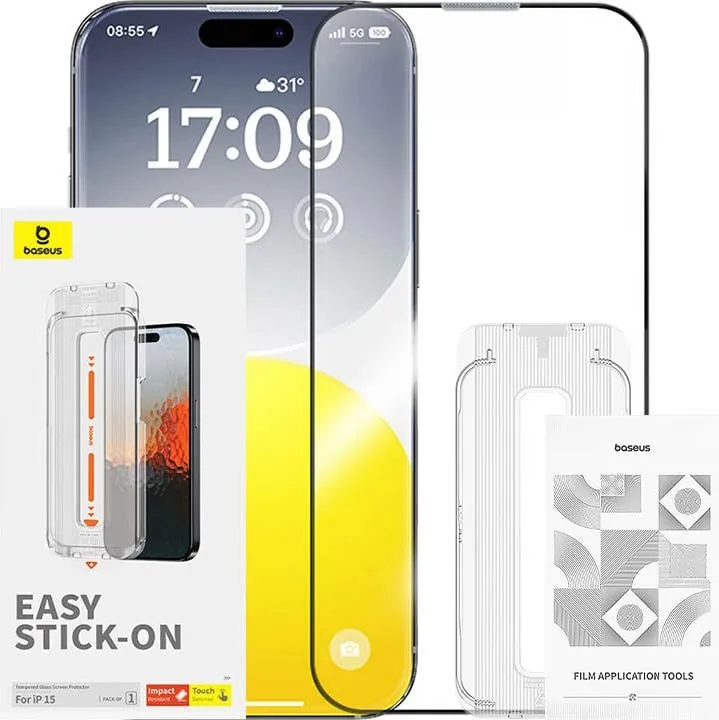 Xham i temperuar Baseus Sapphire 0.3mm për iPhone 15 - 1