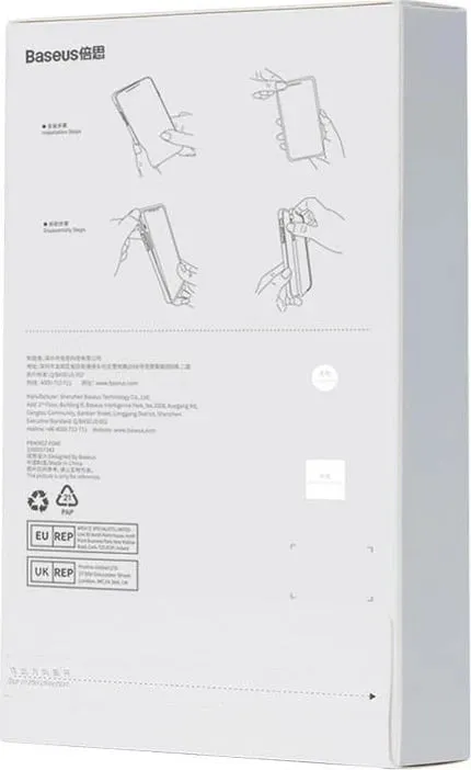 Mbështjellës transparent me xham të temperuar Baseus Corning për iPhone 14 Pro, Set - 8