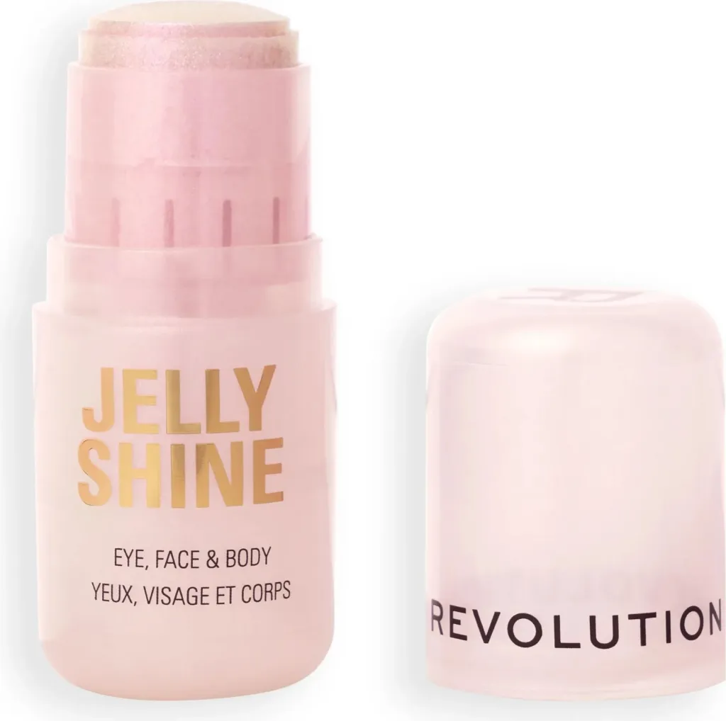 Revolution Jelly Shine Eye, Face & Body Highlight Stick Ethereal Pink - 1